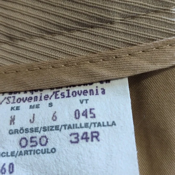 HUGO Cream Chevron Dress Pant 34R - Picture 2 of 7